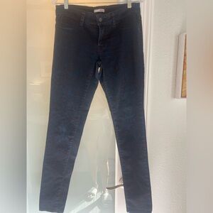 Bongo Size 7 Navy Pants with Brow/Gold Embellishing Skinny Fit EUC Women's